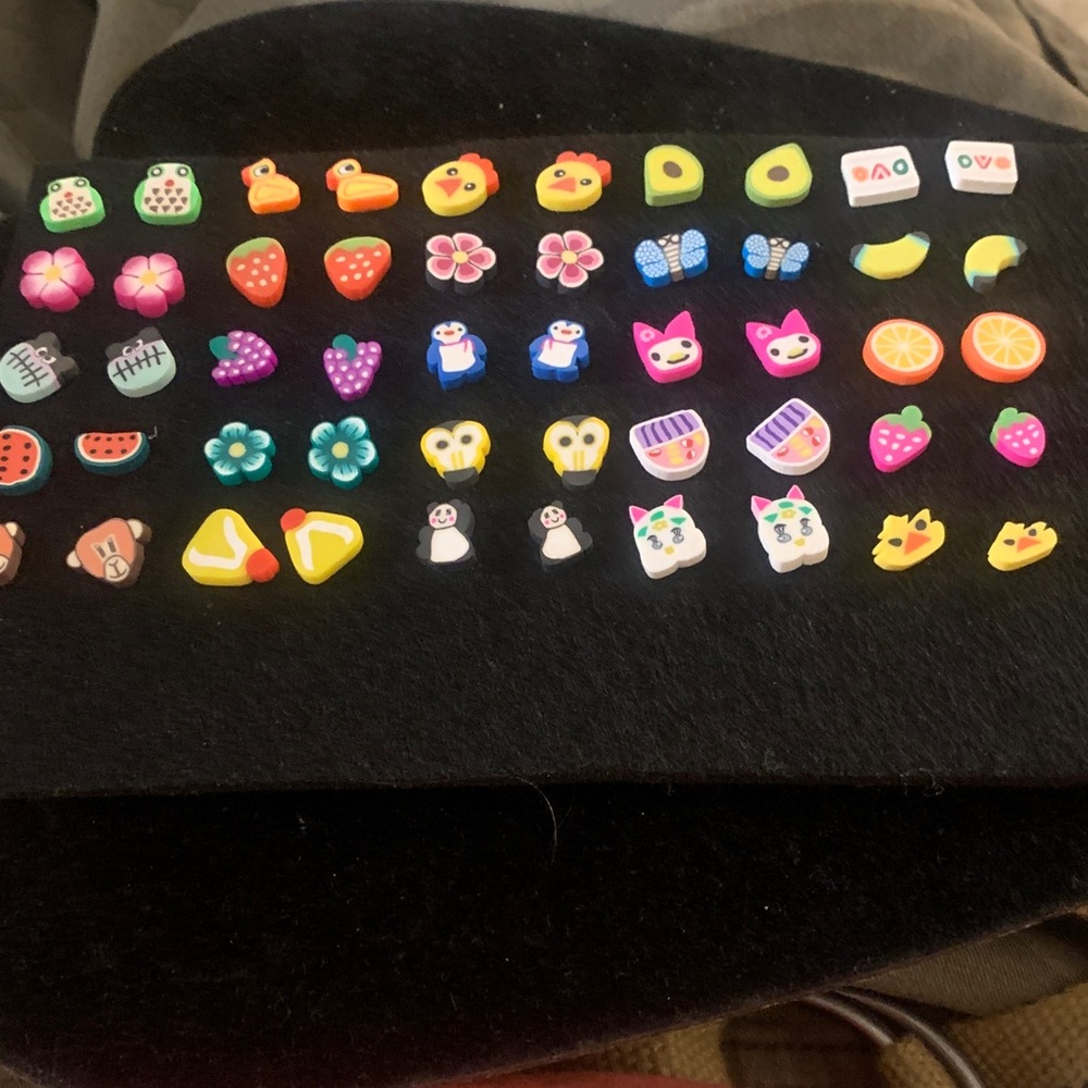 Colorful Novelty Stud Earrings Set